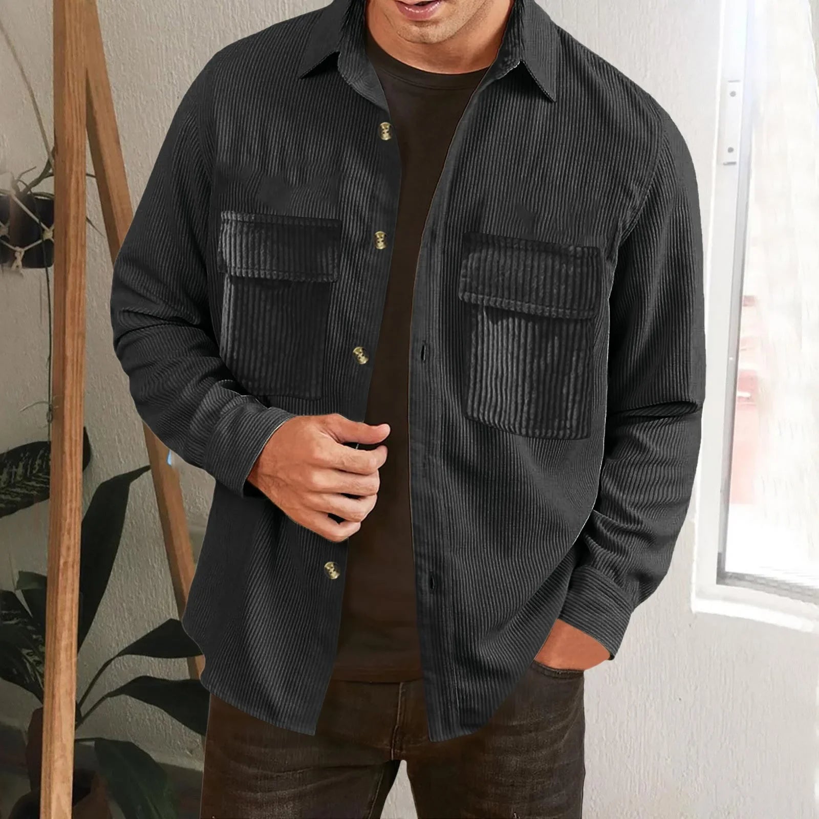 Luca Corduroy Button-Up Shirt