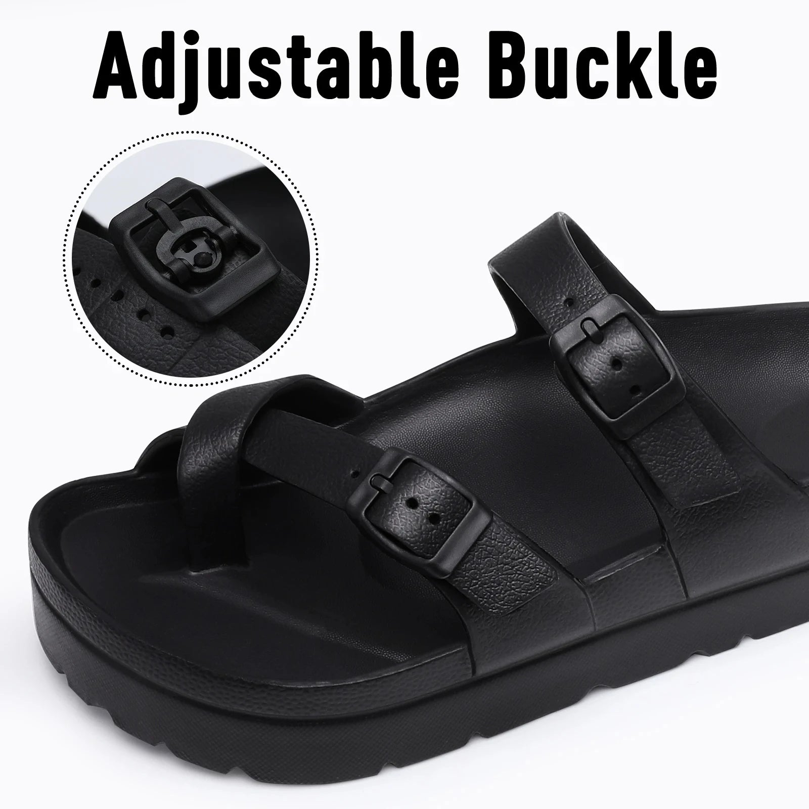 Crestar Women Platform Sandals Fashion EVA Insole Clogs with Arch Support Adjustable Buckle Slippers Outdoors Non-slip Sandals