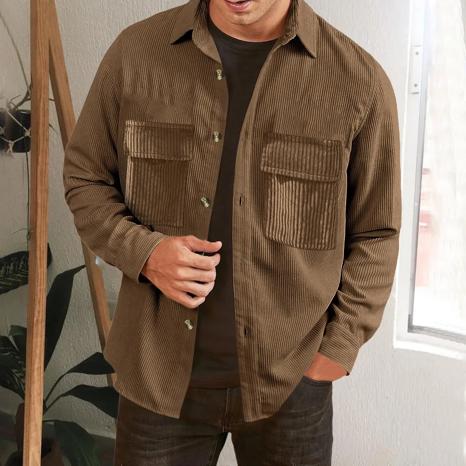 Luca Corduroy Button-Up Shirt