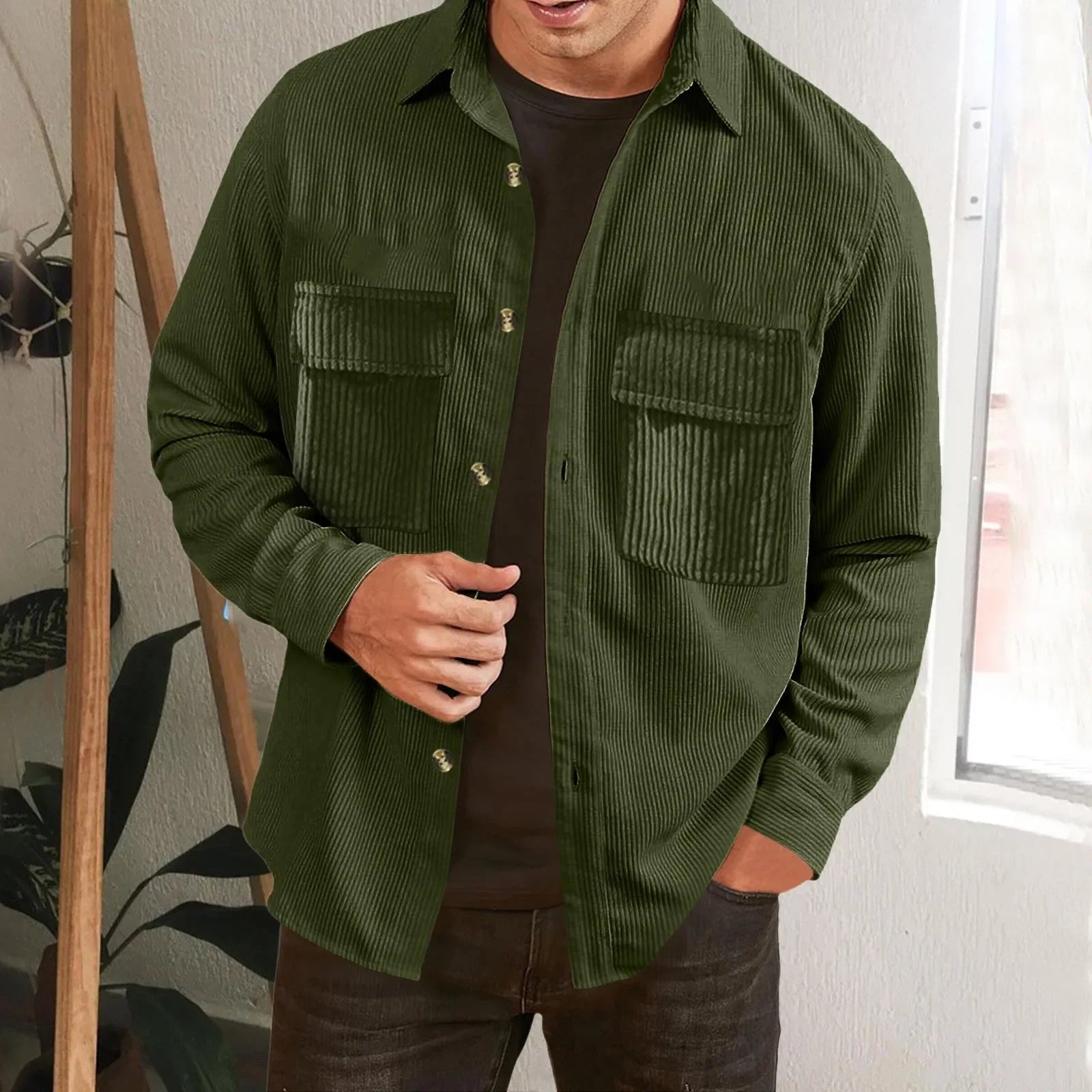 Luca Corduroy Button-Up Shirt